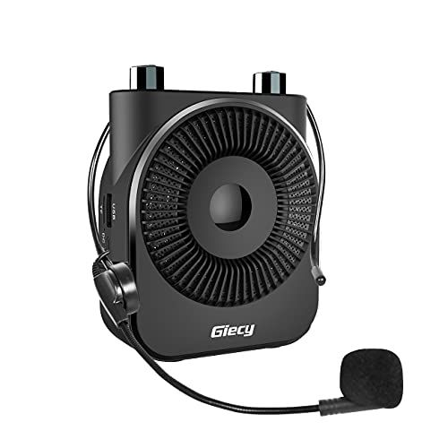 拡声器 ポータブル、小型ハンズフリーメガホン 20W2600mah充電式バッテリー マイク付き ポータブルボイスアンプPAシステム、教師、ツアーガイド、ホスト、会議、学校活動、セミナー、ヨガ、野外活動、防災、教育などに最適！(黒) (G600 b1da4ba0