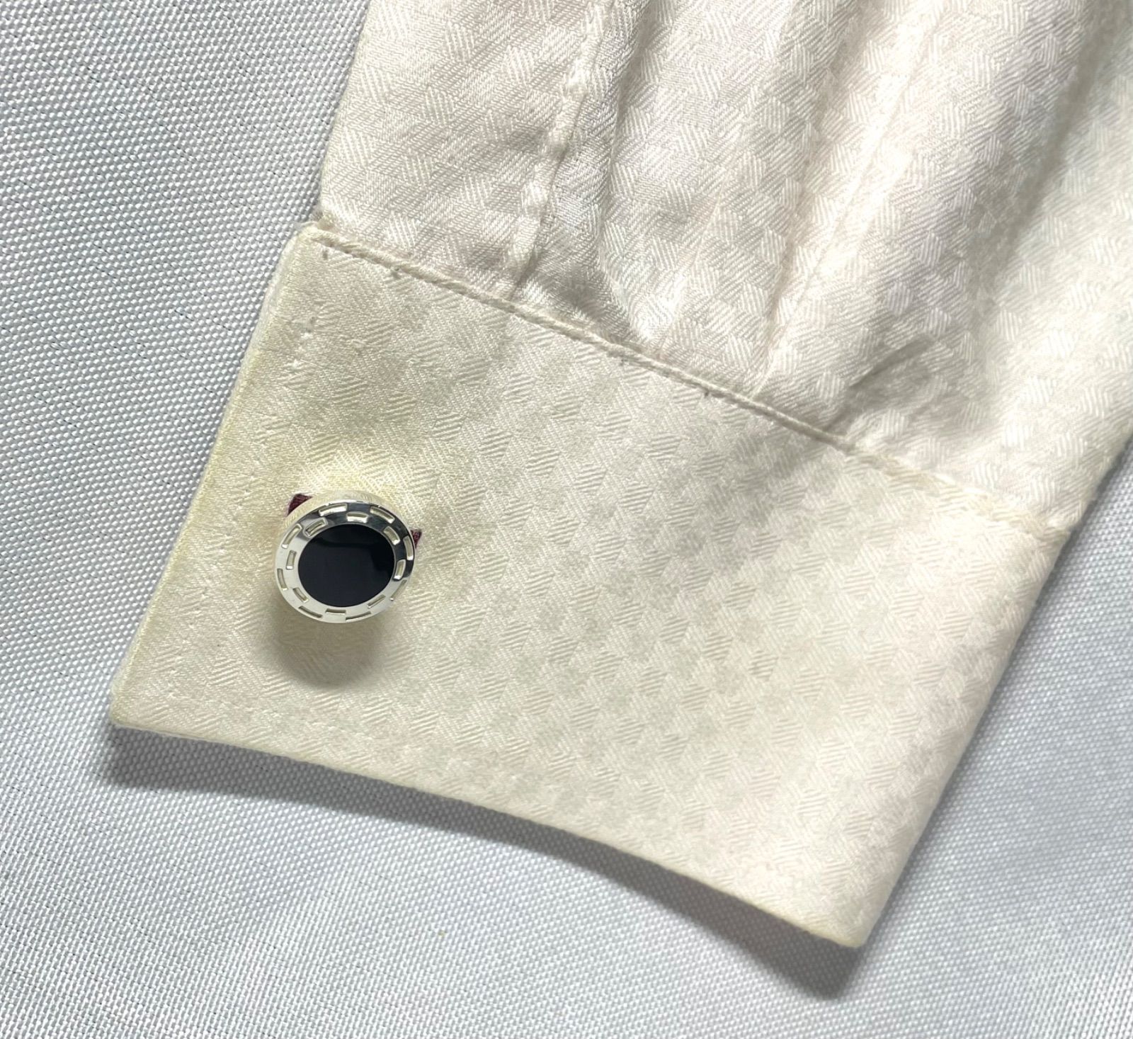 美品 希少 BVLGARI ブルガリ ブラックオニキス & スターリングシルバー