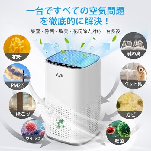 空気清浄機 小型【令和7年新登場・業界初H14フィルター・革新版５重ろ過・圧倒的な清浄力】12畳 極静音 空気清浄機 ペット 花粉 卓上 軽量 省エネ 高性能 HEPAフィルター 集じん 脱臭強化 除菌 ハウスダスト/花粉対策/ほこり/ペット 5b1c573e