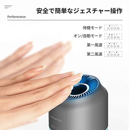 Skynew 空気清浄機 卓上 車載 【花粉対策】【空気検知AI搭載】【ジェスチャー操作】脱臭 静音 軽量 省エネ 自動 オフィス 寝室 車 トイレ KU01t b9744c0d