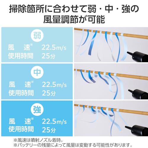 エレコム 電動エアダスター 充電式 強力 3段階風量調整 LEDライト付き 部位別ブラシ付き AD-ALB01BKt e7d962eb