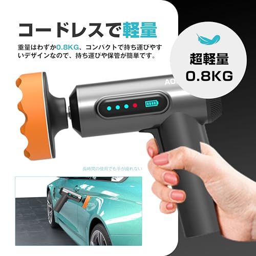 電動ポリッシャー 充電式ポリッシャー 研磨機 コードレス 75mm USB充電 偏心構造 コンパクト 研磨 軽量 車用 車磨き 家庭用 ホイール磨き 艶出し 傷消し ワックスがけ 床磨き 家具のキズ修復 日本語説明書t 20363153