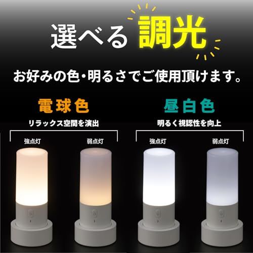 TOPLAND トップランド 卓上ライト 「停電時自動で点灯」 デスク ルームライト 小型 おしゃれ ベッドサイドランプ 充電式 usb 調光調色 間接照明 災害 防災 アウトドア キャンプ 懐中電灯 ニッケル水素電池内蔵 TSL1-WTas 4e089567