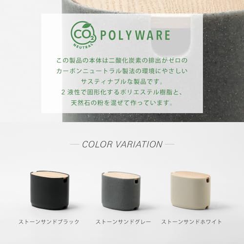 ideaco (イデアコ) ケーブル ボックス 卓上 幅18?奥行12?高さ13.5cm Oval Box Cable Storage stone sand gray/オーバルボックス コード収納 ストーンサンドグレーas a2cba11a ideaco (イデアコ) ケーブル ボックス 卓上 幅18?奥行12?高さ13.5cm Oval Box Cable Storage stone sand gray/オーバルボックス コード収納 ストーンサンドグレーas a2cba11a