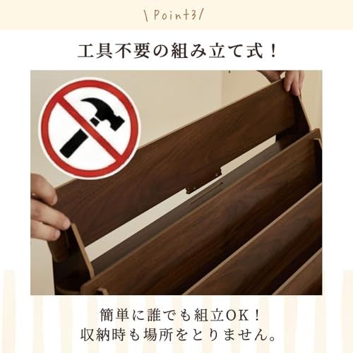 IMPACTオンライン ひな壇 マルシェ 什器 ディスプレイ 台 木製 卓上 棚 アクセサリースタンド (ブラウン, 3段ロング)as 94d60683 IMPACTオンライン ひな壇 マルシェ 什器 ディスプレイ 台 木製 卓上 棚 アクセサリースタンド (ブラウン, 3段ロング)as 94d60683