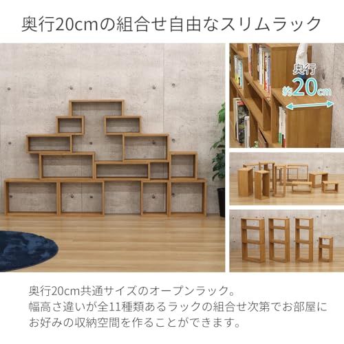 エイアイテック(AITECH) オープンシェルフ カラーボックス 収納ボックス スリム 省スペース 隙間 頑丈 おしゃれ かわいい 組立簡単 収納ケース 本 木製 リビング ダイニング 子供部屋 オープンラック・スリム 幅60cm 奥行20c 202f0c15 エイアイテック(AITECH) オープンシェルフ カラーボックス 収納ボックス スリム 省スペース 隙間 頑丈 おしゃれ かわいい 組立簡単 収納ケース 本 木製 リビング ダイニング 子供部屋 オープンラック・スリム 幅60cm 奥行20c 202f0c15