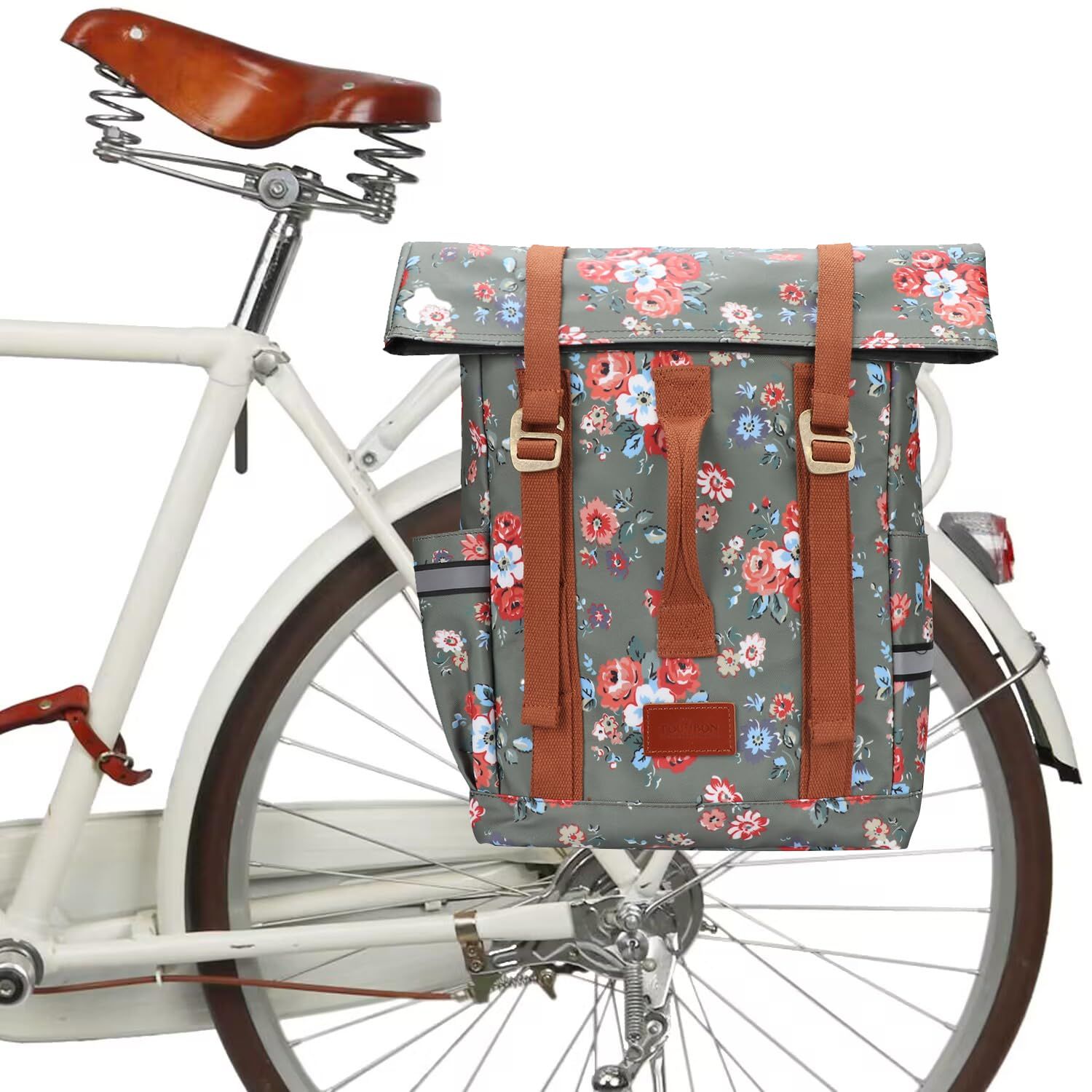 新品 TOURBON 自転車バッグ リュック バイク リアバッグ パニエバッグ リアキャリア 通勤 通学 旅行 サイクリング バックパック
