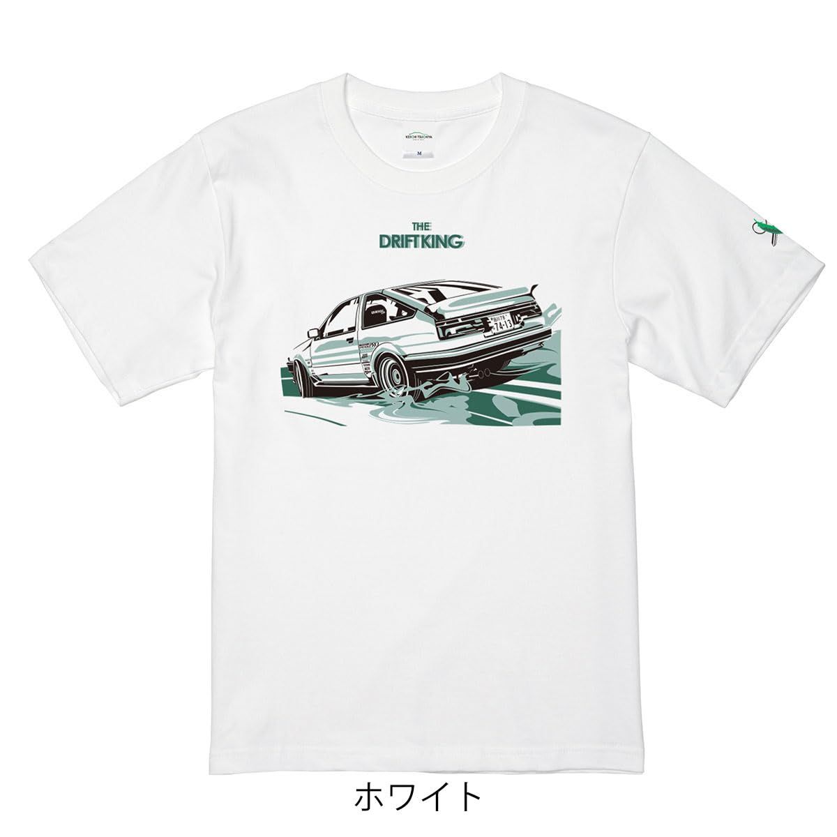 新品 [Motorimoda] 土屋圭市 Keiichi Tsuchiya THE DRIFT KING Tシャツ キング ドリフトキング AE86 (XL ホワイト)