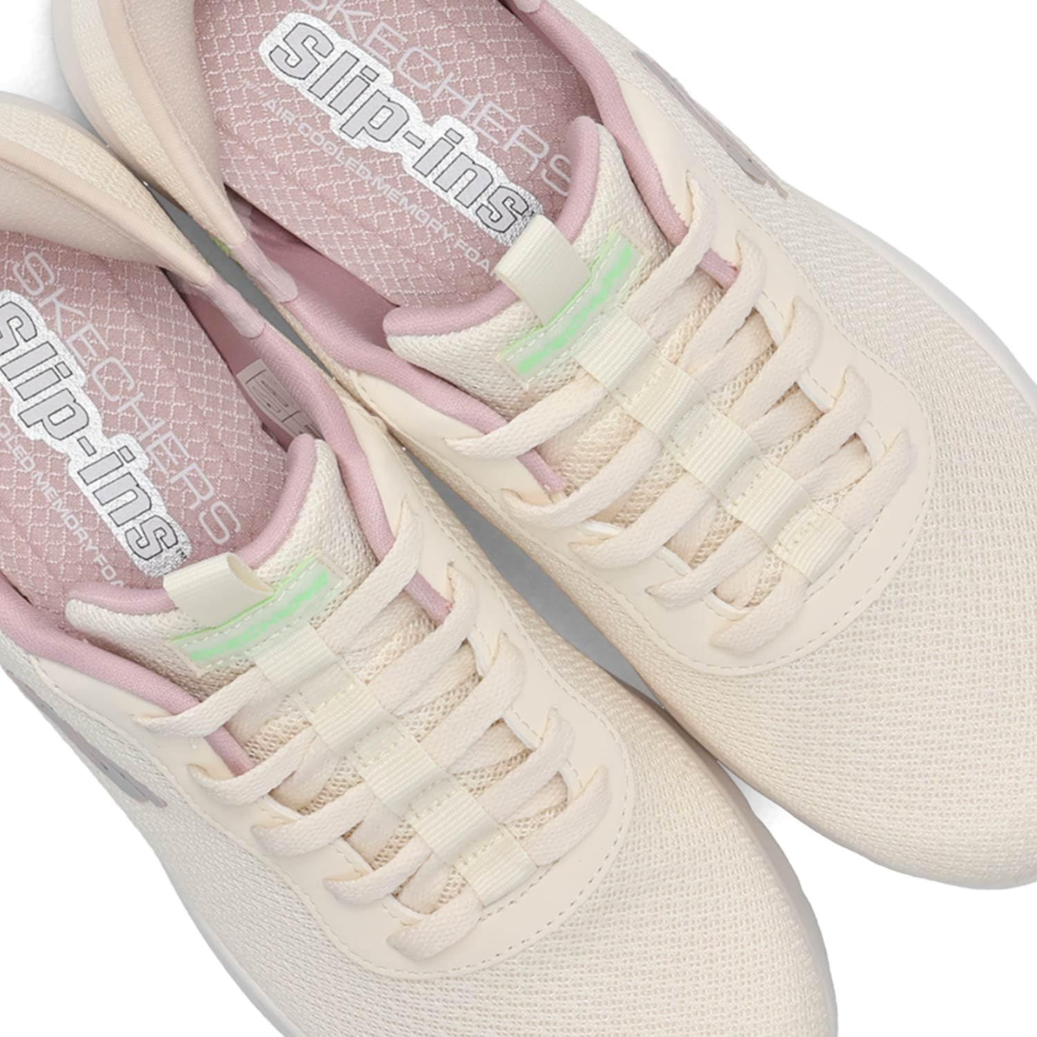 新品 [SKECHERS] レディース ダイナマイト 2.0-デイリーアドベンチャー ナチュラル/ライトピンク 25.0cm