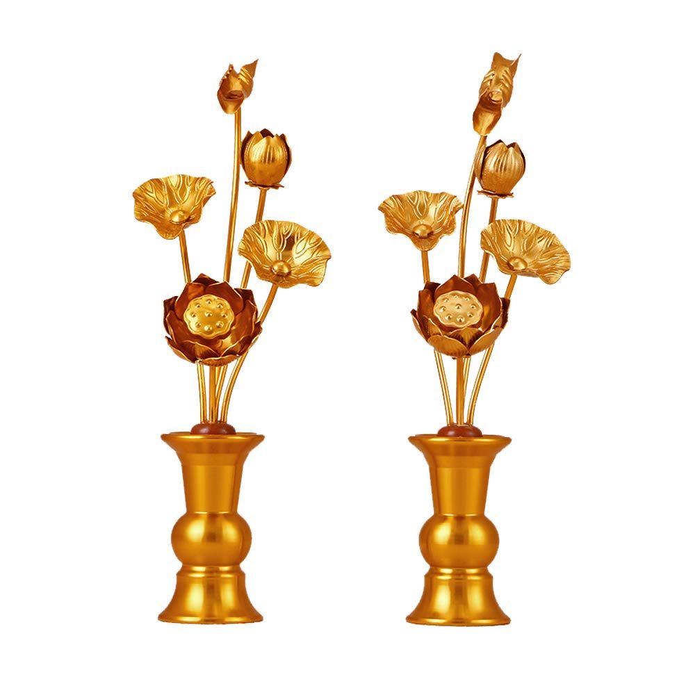 新品 常花 仏花 常花セット 花立て お仏壇用仏具 蓮花 はすはな 花立付き 左右一対 2個セット 金メッキ 蓮華 仏壇 仏具 仏前 法事 法要 お盆 命日 飾り お彼岸 お供え 盂蘭盆会 初盆 新盆 祭壇 枯れない (ゴールデンM)