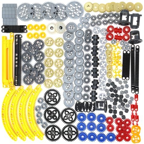 Domoni テクニカルパーツ ギアセット レゴキット用 235ピース カーギアラック ドライビングクラッチ ディファレンシャル ビルディングブロックセット - 主要ブランドと互換性あり送料無料