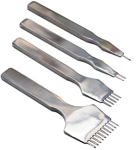 菱目打ち 高速度鋼 4本セット レザークラフト 工具 a294 (6mm)送料無料