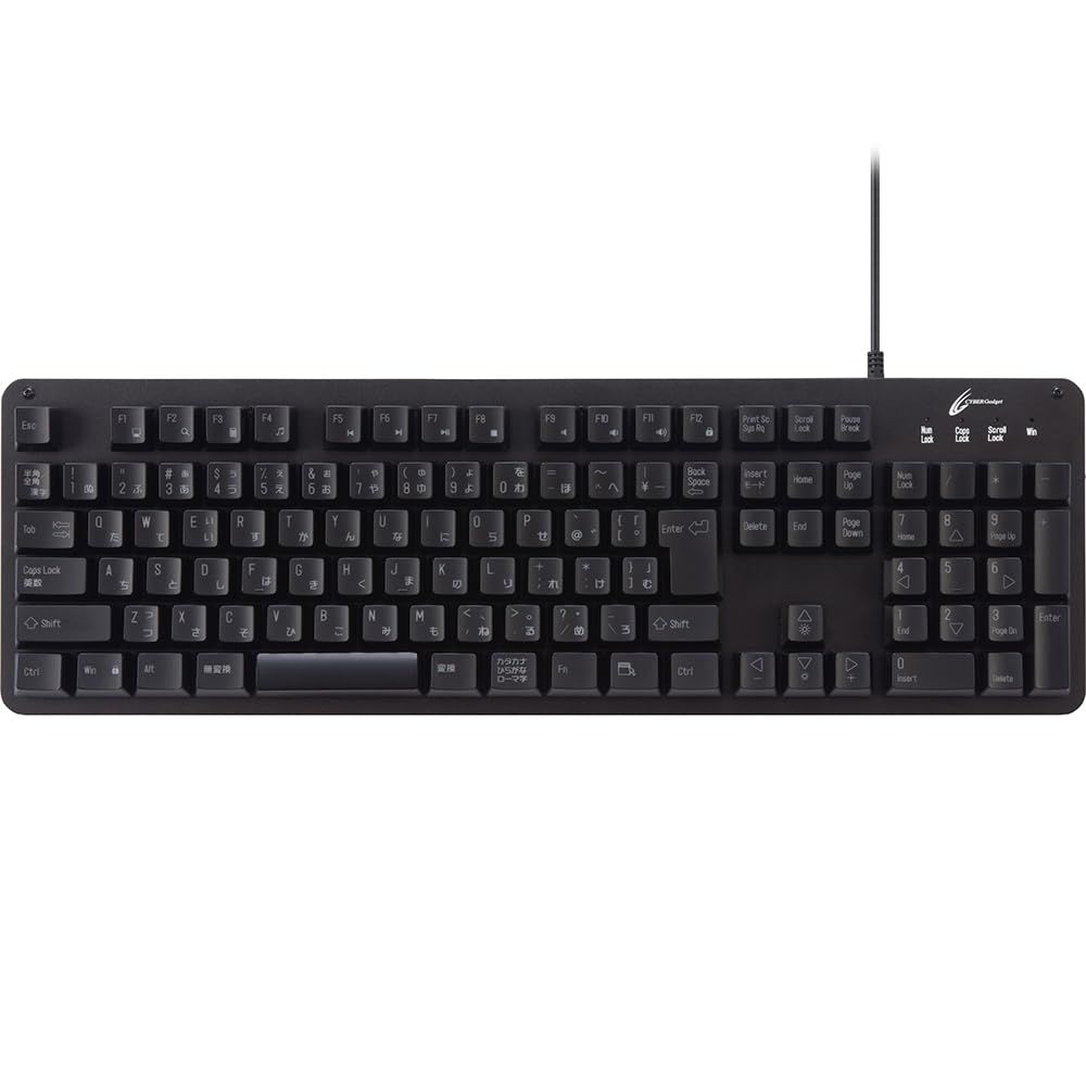 新品 CYBER ・ ゲーミングキーボード 【 メカニカルタイプ 】(PS5 / SWITCH 用) ブラック