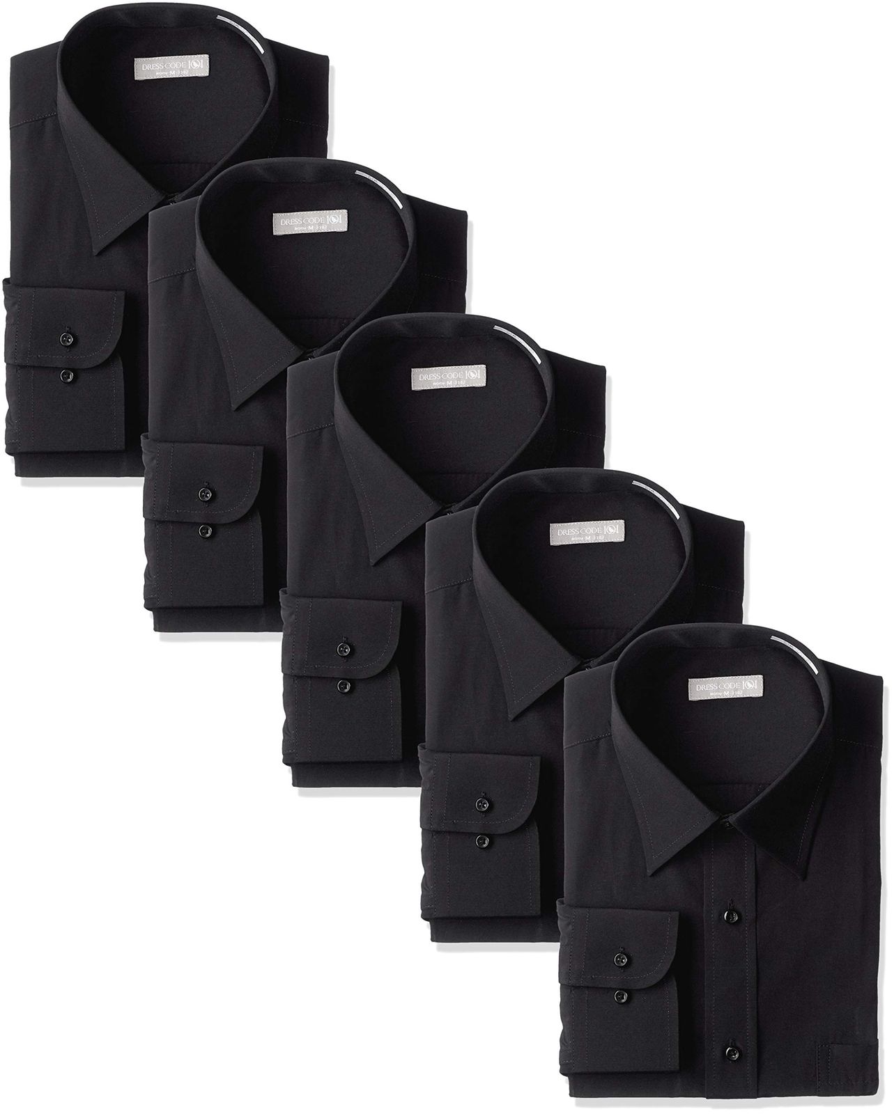 新品 [ドレスコード101] ブラックワイシャツ 5枚セット 制服 業務用 ブラック 長袖レギュラー 日本 4L (日本サイズ4L相当)