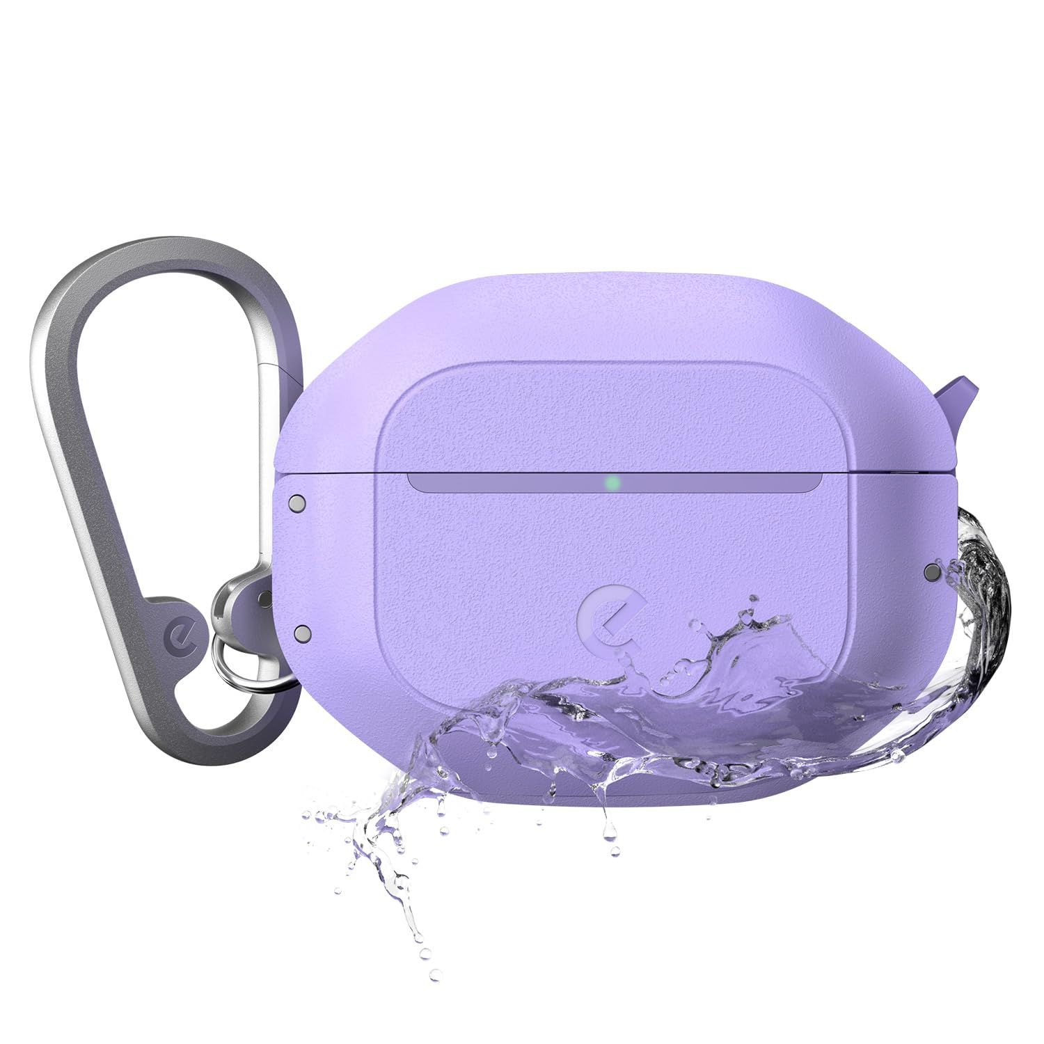 新品 Keybudz AirPods4 Element 防水ケース AirPods 第4世代 [ IP68防水 米軍MIL規格 耐衝撃 二重構造 蓋ロック設計 イヤホン脱落防止 カラビナ付き 落下防止 環境にやさしい素材 ] エアポッツ4 ワイルドラベンダー