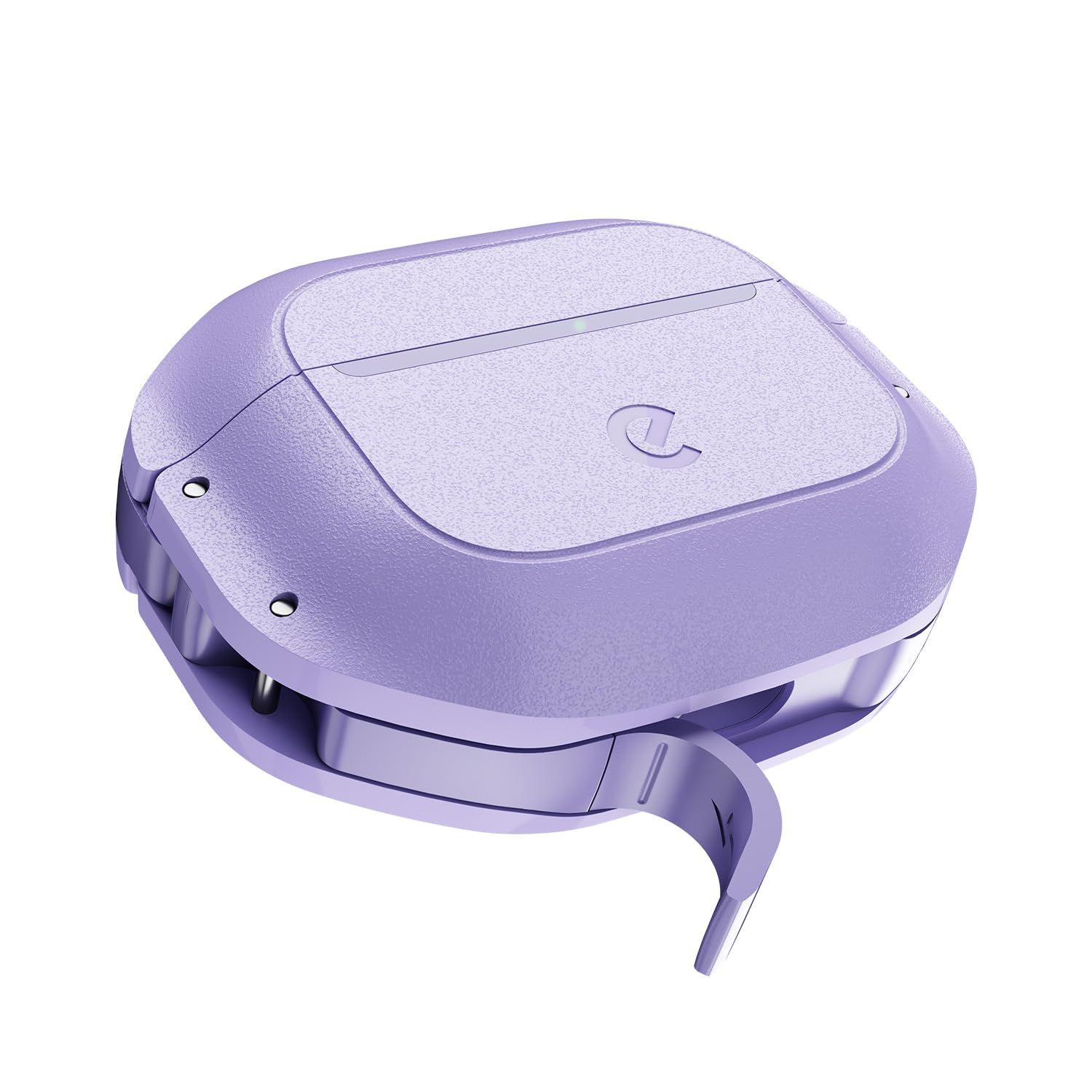 新品 Keybudz AirPods4 Element 防水ケース AirPods 第4世代 [ IP68防水 米軍MIL規格 耐衝撃 二重構造 蓋ロック設計 イヤホン脱落防止 カラビナ付き 落下防止 環境にやさしい素材 ] エアポッツ4 ワイルドラベンダー