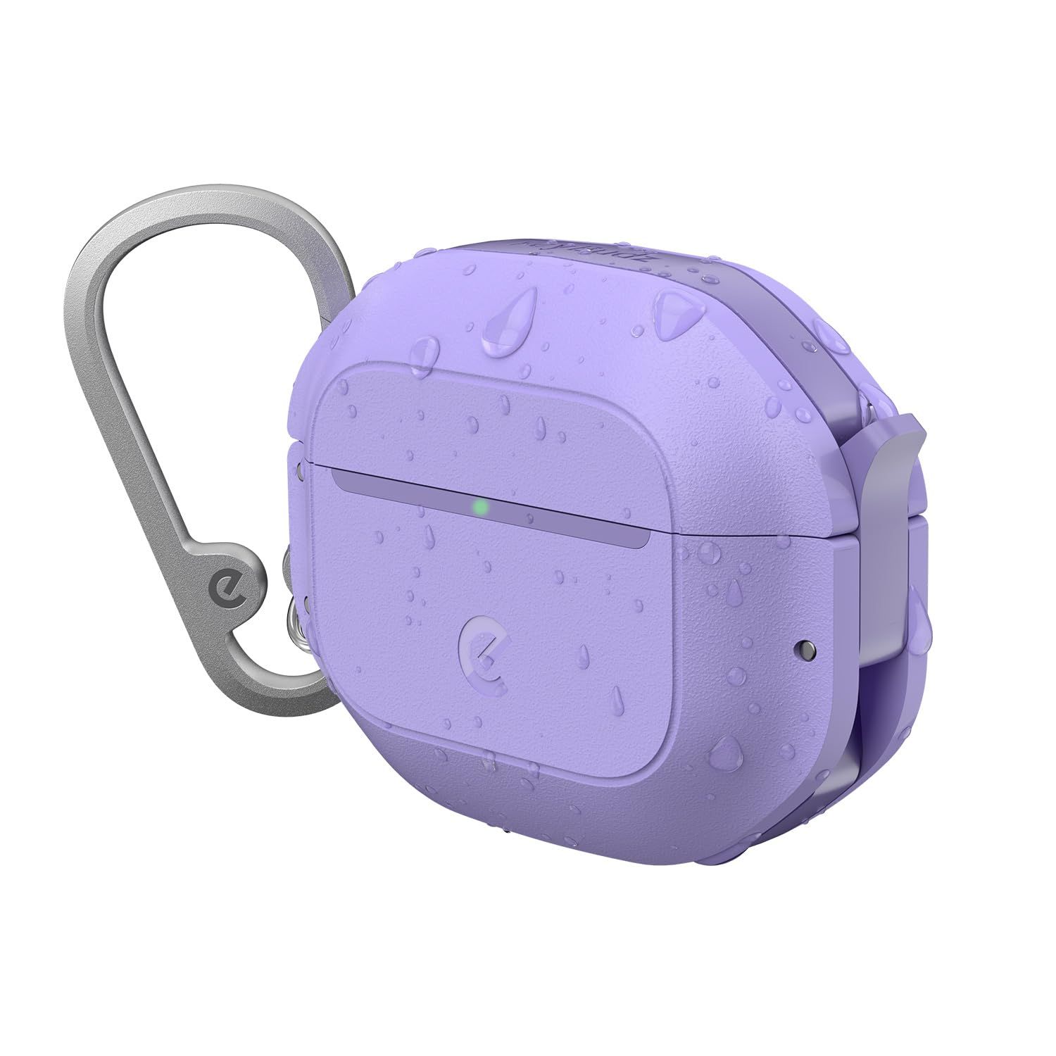 新品 Keybudz AirPods4 Element 防水ケース AirPods 第4世代 [ IP68防水 米軍MIL規格 耐衝撃 二重構造 蓋ロック設計 イヤホン脱落防止 カラビナ付き 落下防止 環境にやさしい素材 ] エアポッツ4 ワイルドラベンダー
