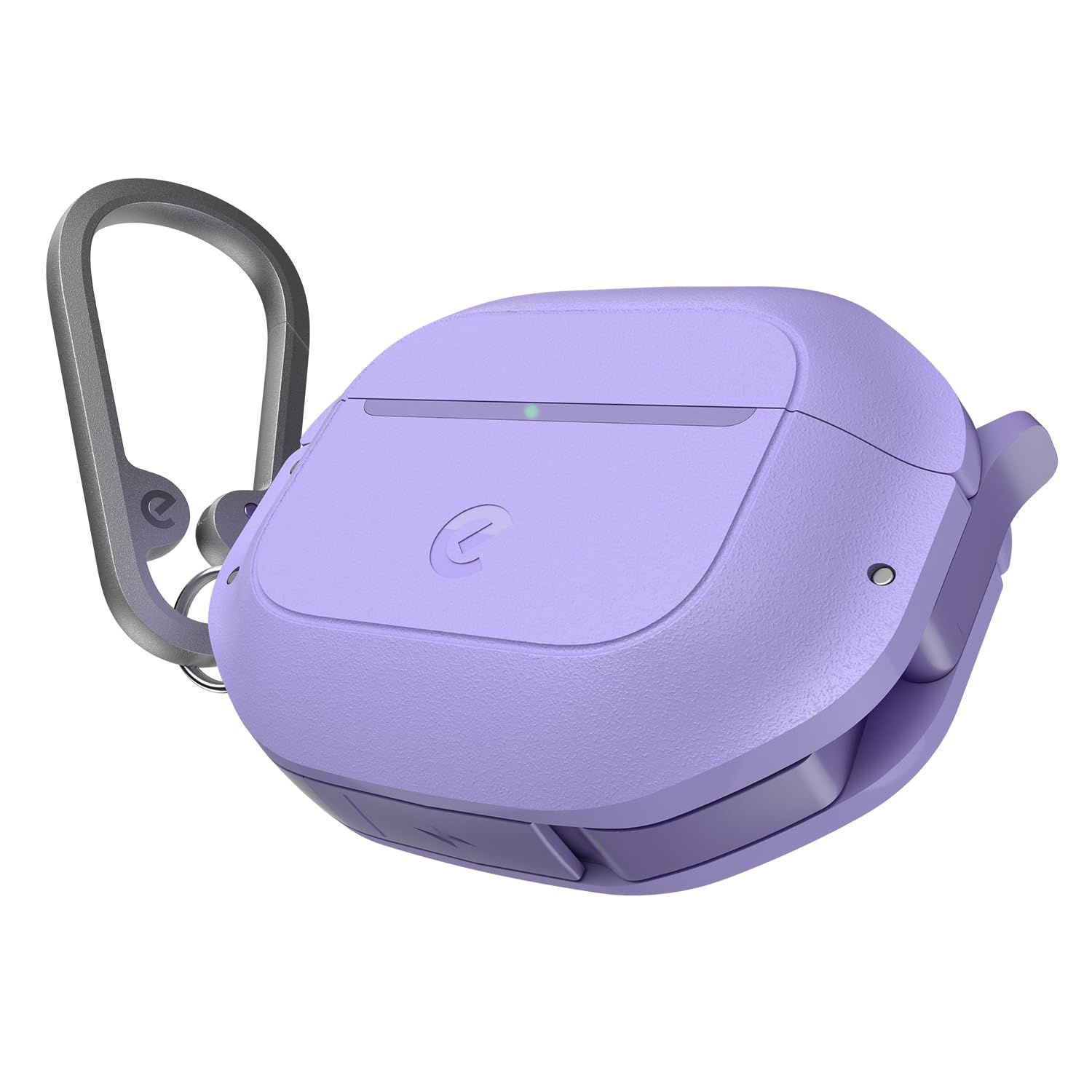 新品 Keybudz AirPods4 Element 防水ケース AirPods 第4世代 [ IP68防水 米軍MIL規格 耐衝撃 二重構造 蓋ロック設計 イヤホン脱落防止 カラビナ付き 落下防止 環境にやさしい素材 ] エアポッツ4 ワイルドラベンダー