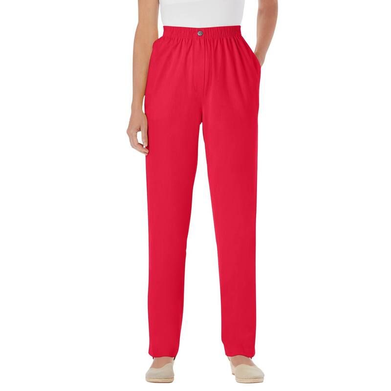 ウーマン ウィズイン レディース ボトムス デニムパンツ プラスサイズ トール コットン ジーンズ Woman Within Plusize Tall StraightLeg AllCotton Denim PullOn 7Day ElasticWaist J