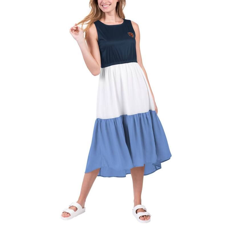 GIII レディース トップス ワンピース カラーブロック Womens GIII 4Her by Carl Banks NavyBlue Chicago Bears 12th Inning Colorblock Dress Brs Navy ネイビー