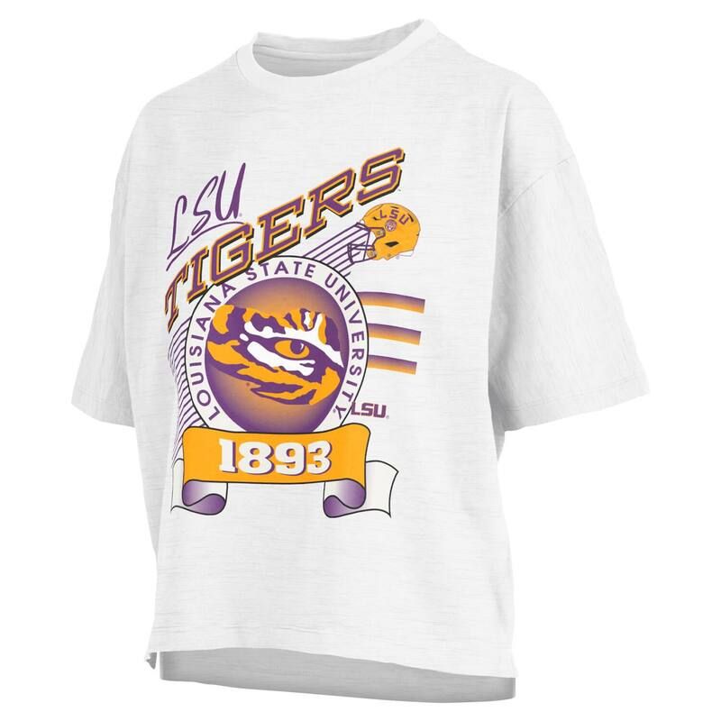 プレスボックス レディース トップス Tシャツ Womens Pressbox White LSU Tigers Rock Roll SlubTShirt Lsu White ホワイト