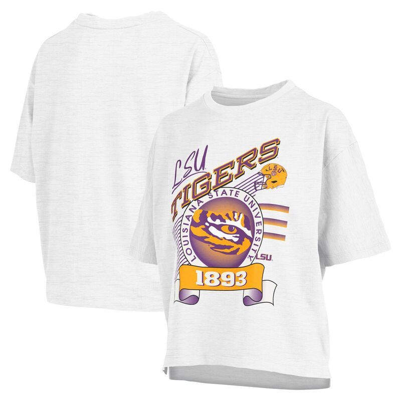 プレスボックス レディース トップス Tシャツ Womens Pressbox White LSU Tigers Rock Roll SlubTShirt Lsu White ホワイト