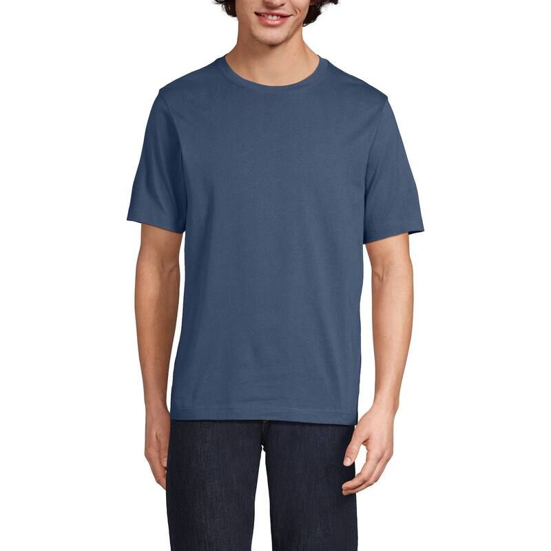 ランズエンド メンズ トップス Tシャツ Mens Lands End SuperT Short Sleeve TShirt Nightfall Blue ブルー