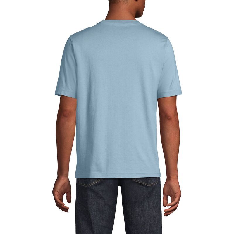 ランズエンド メンズ トップス Tシャツ Lands End Mens Lands End SuperT Short Sleeve TShirt with Pocket Gray Heather グレー