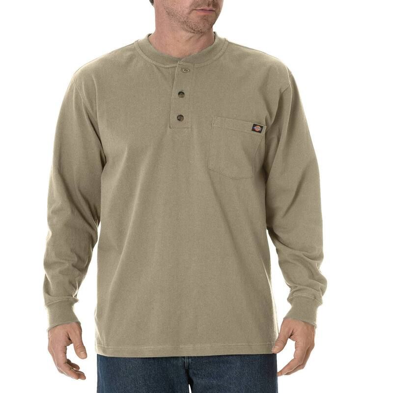 ディッキーズ メンズ トップス Tシャツ Mens Dickies Heavyweight Henley Beige ベージュ