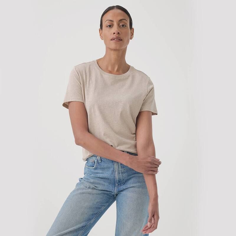 パクト レディース トップス Tシャツ クルーネック Pact Softspun Crew Neck Tee Wheather ヘザー