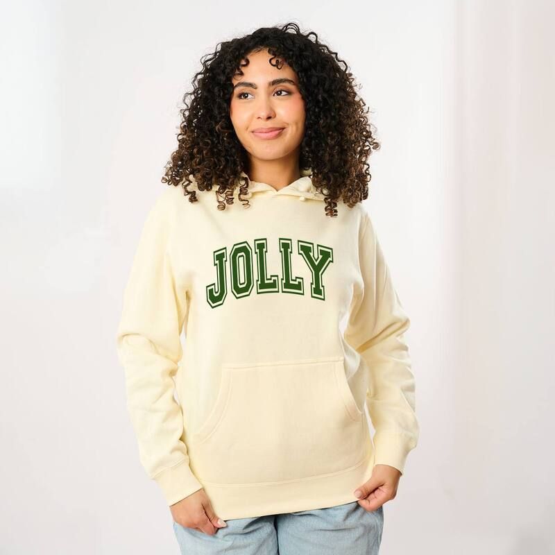 Simply Sage Market レディース トップス Tシャツ パーカー Simply Sage Market Jolly Varsity Thick Outline Hoodie Cream クリーム