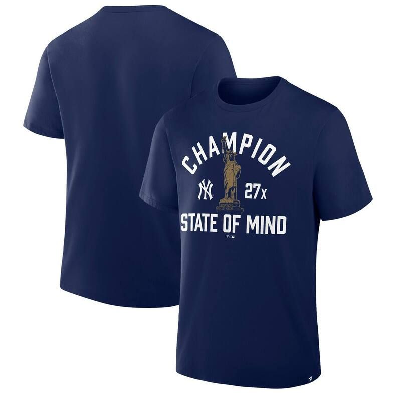 ファナティクス メンズ トップス Tシャツ Mens Fanatics Navy New York Yankees City Specific Wins TShirt Ynk Navy ネイビー