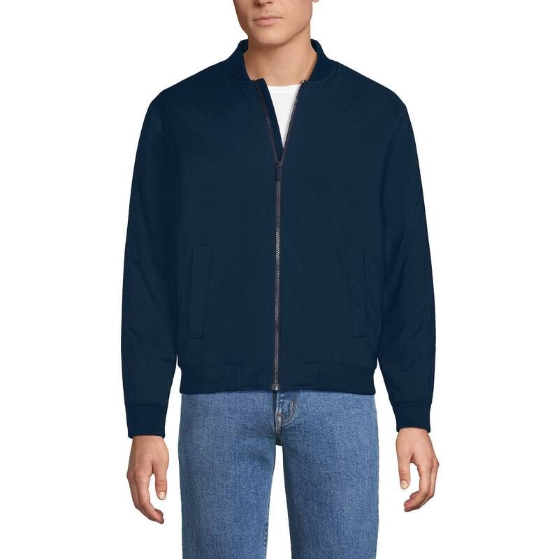 ランズエンド メンズ アウター ジャケット・ブルゾン Mens Lands End Insulated Bomber Jacket Radiant Navy ネイビー