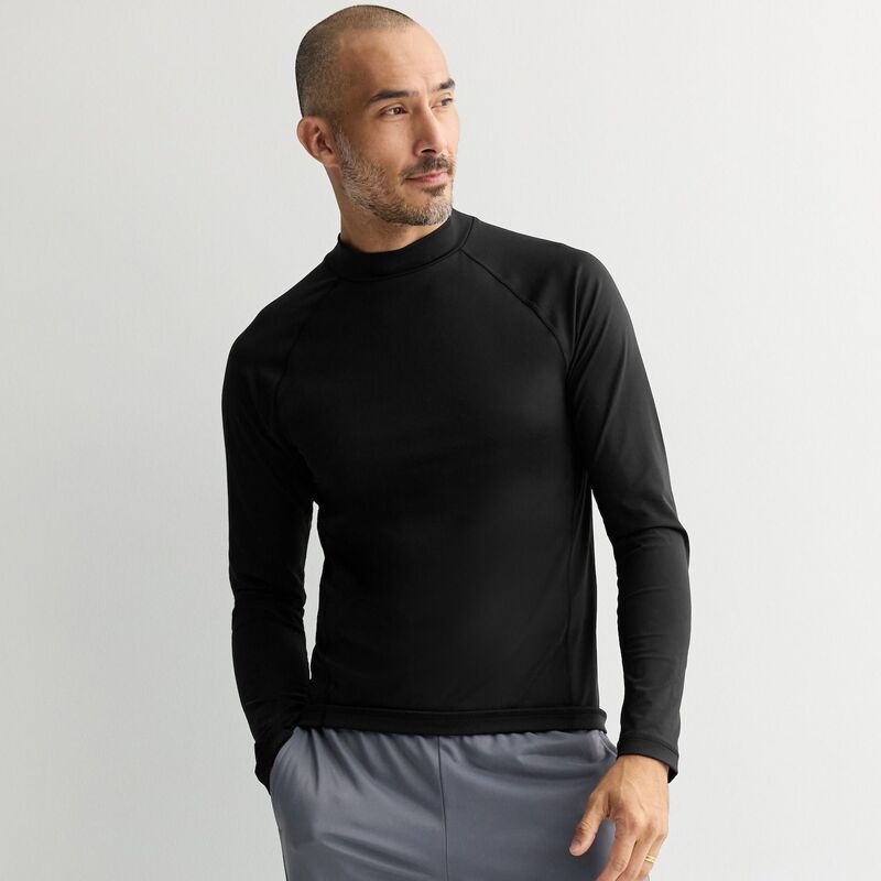 Tek Gear メンズ トップス Tシャツ Mens Tek Gear Base Layer Long Sleeve Tee Mineral Black ブラック