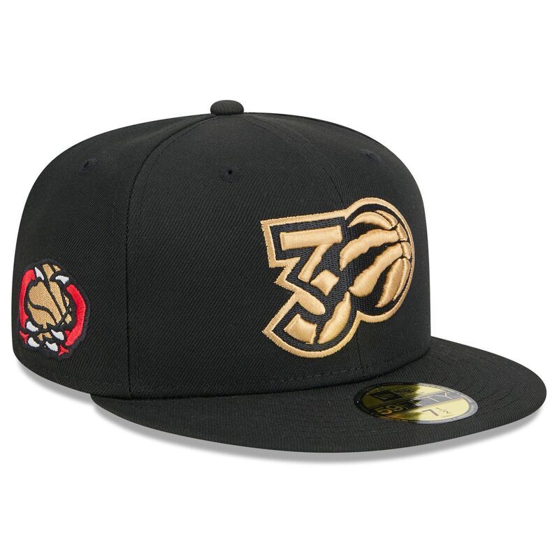 ニューエラ メンズ アクセサリー 帽子 Mens New Era Black Toronto Raptors 202425 City Edition Alternate 59FIFTY Fitted Hat Rpt Black ブラック