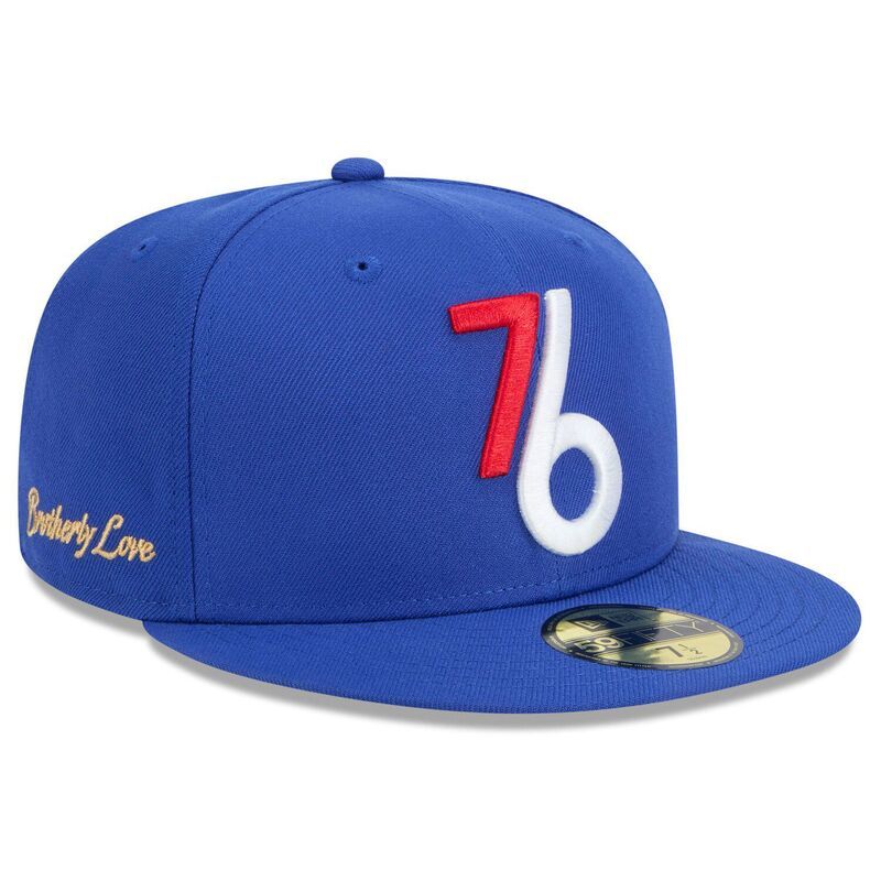ニューエラ メンズ アクセサリー 帽子 Mens New Era Royal Philadelphia 76ers 202425 City Edition Alternate 59FIFTY Fitted Hat 76r Blue ブルー