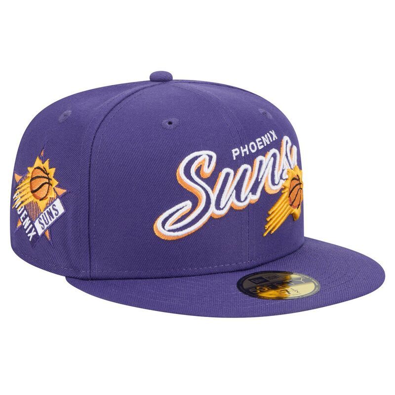 ニューエラ メンズ アクセサリー 帽子 Mens New Era Purple Phoenix Sunsport Night Script Sided 59FIFTY Fitted Hat Phx Purple パープル