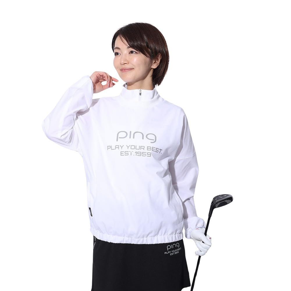 新品 [ピン アパレル] レディース 2WAY フルジップブルゾン (袖取り外し可能・抗菌防臭) / ゴルフ アウター / 622-4120200 030_ホワイト L