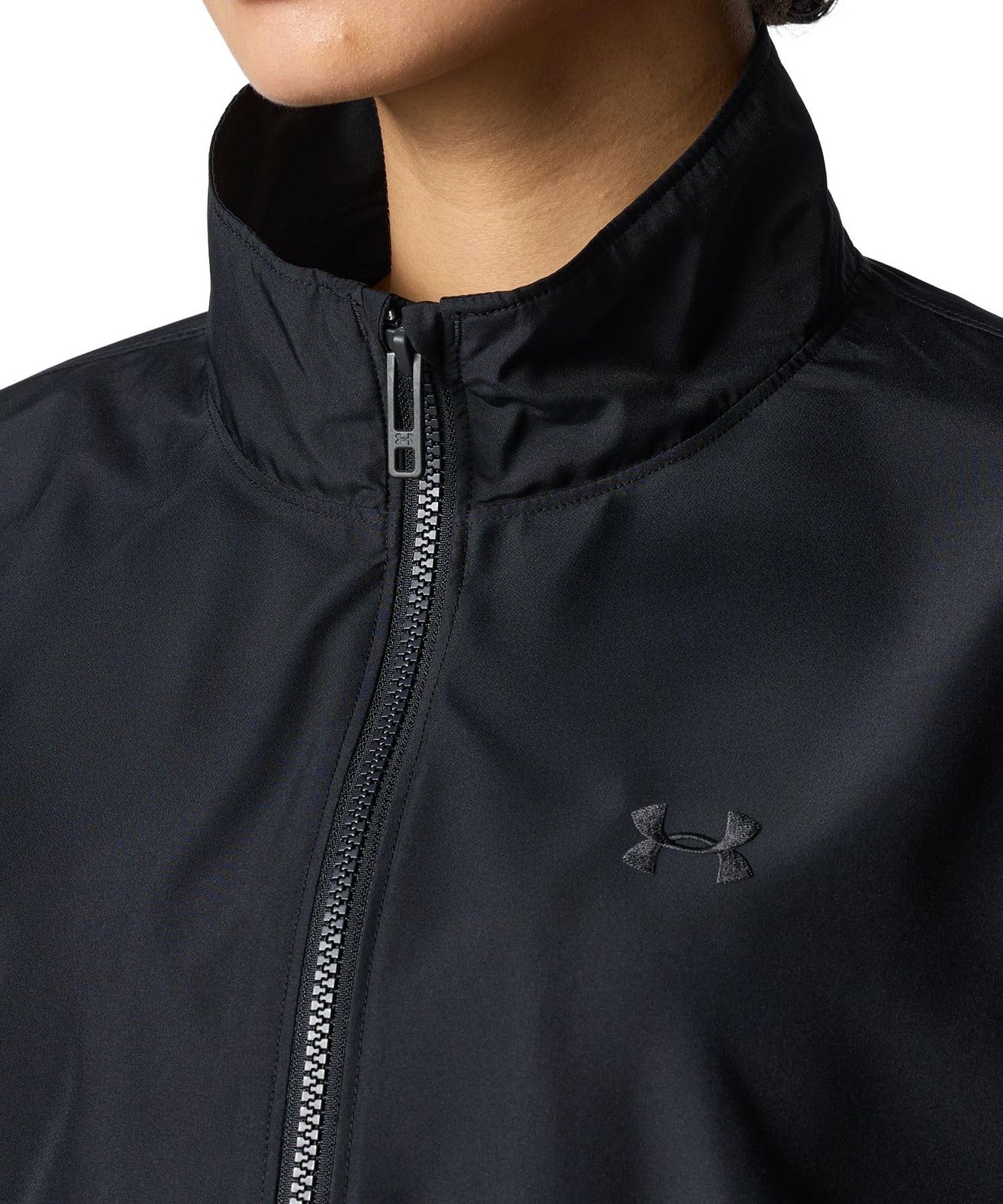 新品 [アンダーアーマー] UA MESH LINER WOVEN PRINT FULL-ZIP JACKET 6012627(001) ブラック M