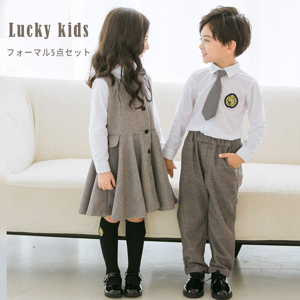 新品 [Lucky kids] 子供服 女の子 卒園式 入学式 フォーマル ワンピース 小学校 スーツ 卒業式 受験 七五三 面接 濃紺 冠婚葬祭 150