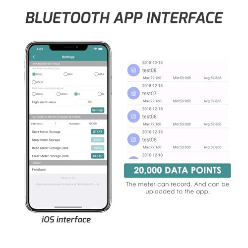 Bluetooth対応デジタルサウンドレベルメーター ポータブルSPLメーター 30~130dBA範囲最大/最小データホールド LCDディスプレイバックライト付き 自宅、学校、職場で正確なサウンド測定を実現so 1b941d3e Bluetooth対応デジタルサウンドレベルメーター ポータブルSPLメーター 30~130dBA範囲最大/最小データホールド LCDディスプレイバックライト付き 自宅、学校、職場で正確なサウンド測定を実現so 1b941d3e