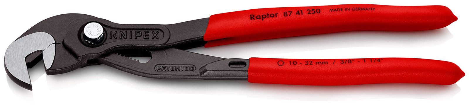 新品 KNIPEX クニペックス マルチスリップジョイントスパナ 全長250mm プラスティックコーティングハンドル 8741-250