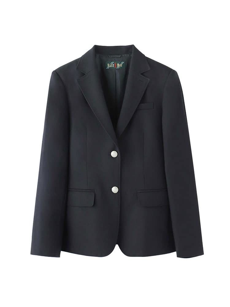 新品 ブレザー〈エンブレム無し/ウォッシャブル[手洗い]〉6204002 ネイビー×シルバー(581)9 号