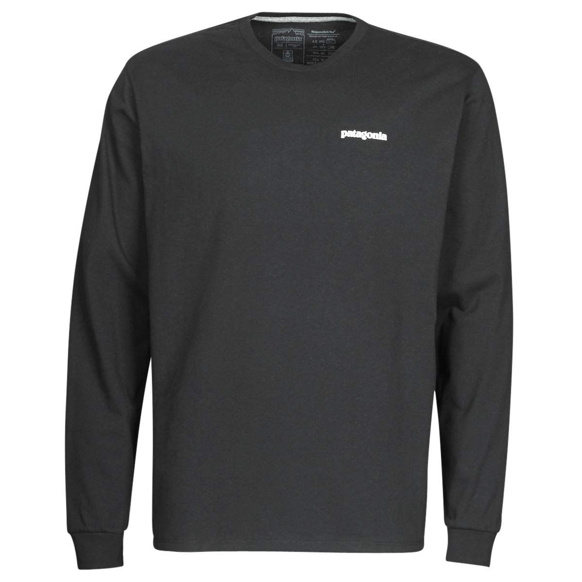 新品 パタゴニア メンズ Tシャツ Patagonia M's L/S P-6 Logo Responsibili-Tee US-S BLACK