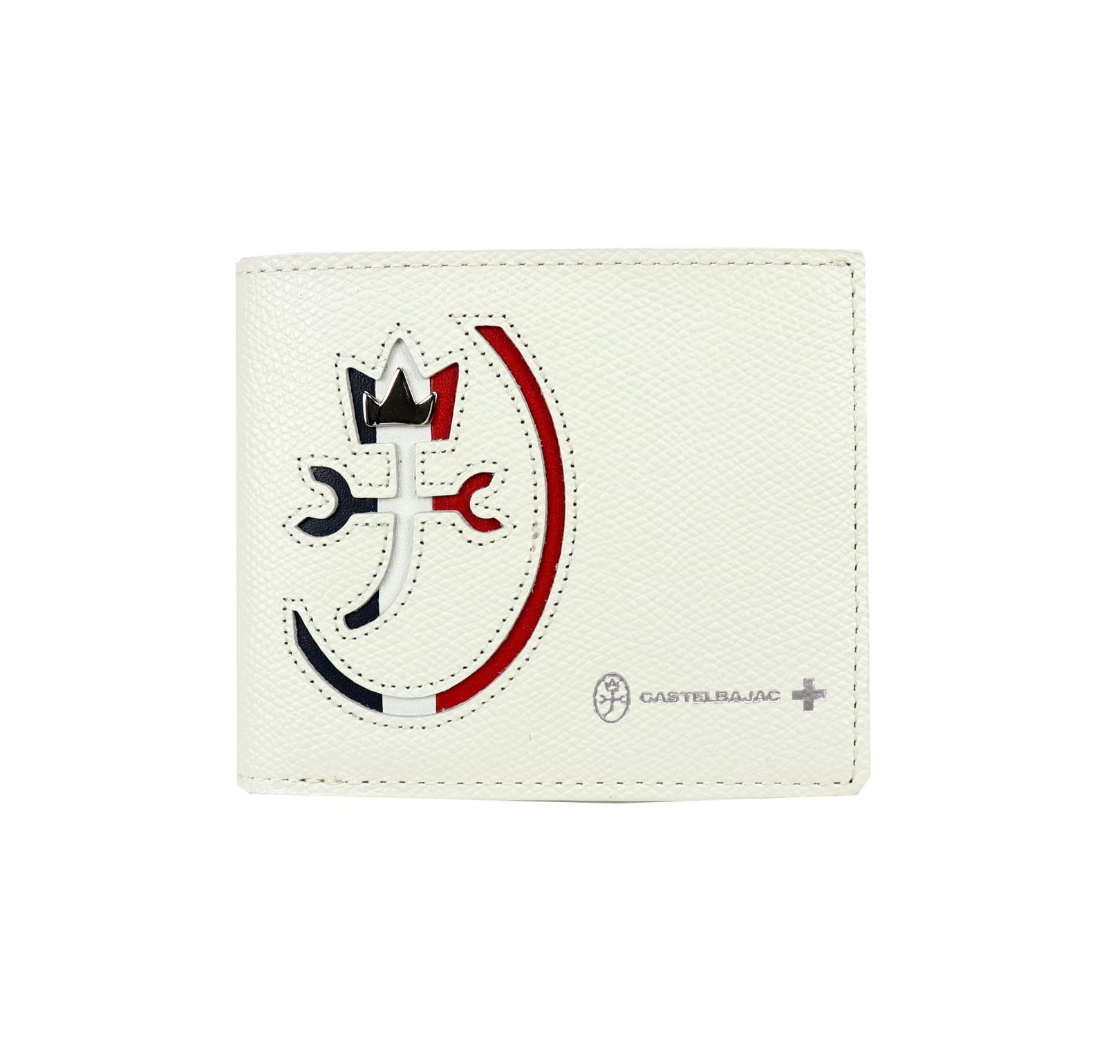 新品 [カステルバジャック] サイフ 二つ折り財布 カルネ 本革 (牛革 ホワイト(white))
