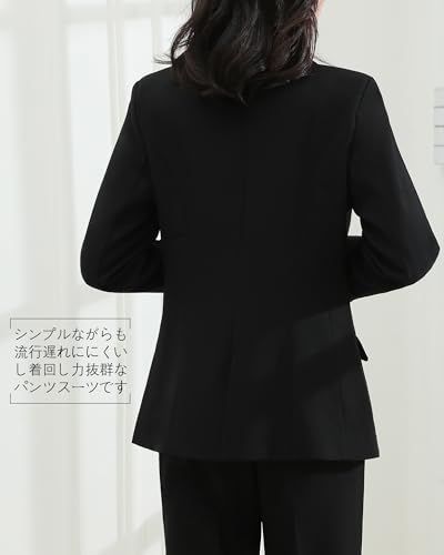 [Yino] イノ スーツ レディース セットアップ パンツスーツ 2点セット ジャケット＋ストレートパンツ ウエストゴム 洗える 着?せ おしゃれ フォーマル 通勤 入学式 卒業式 面接 通年(沖縄・離島の方発送不可）) d1e10c8a
