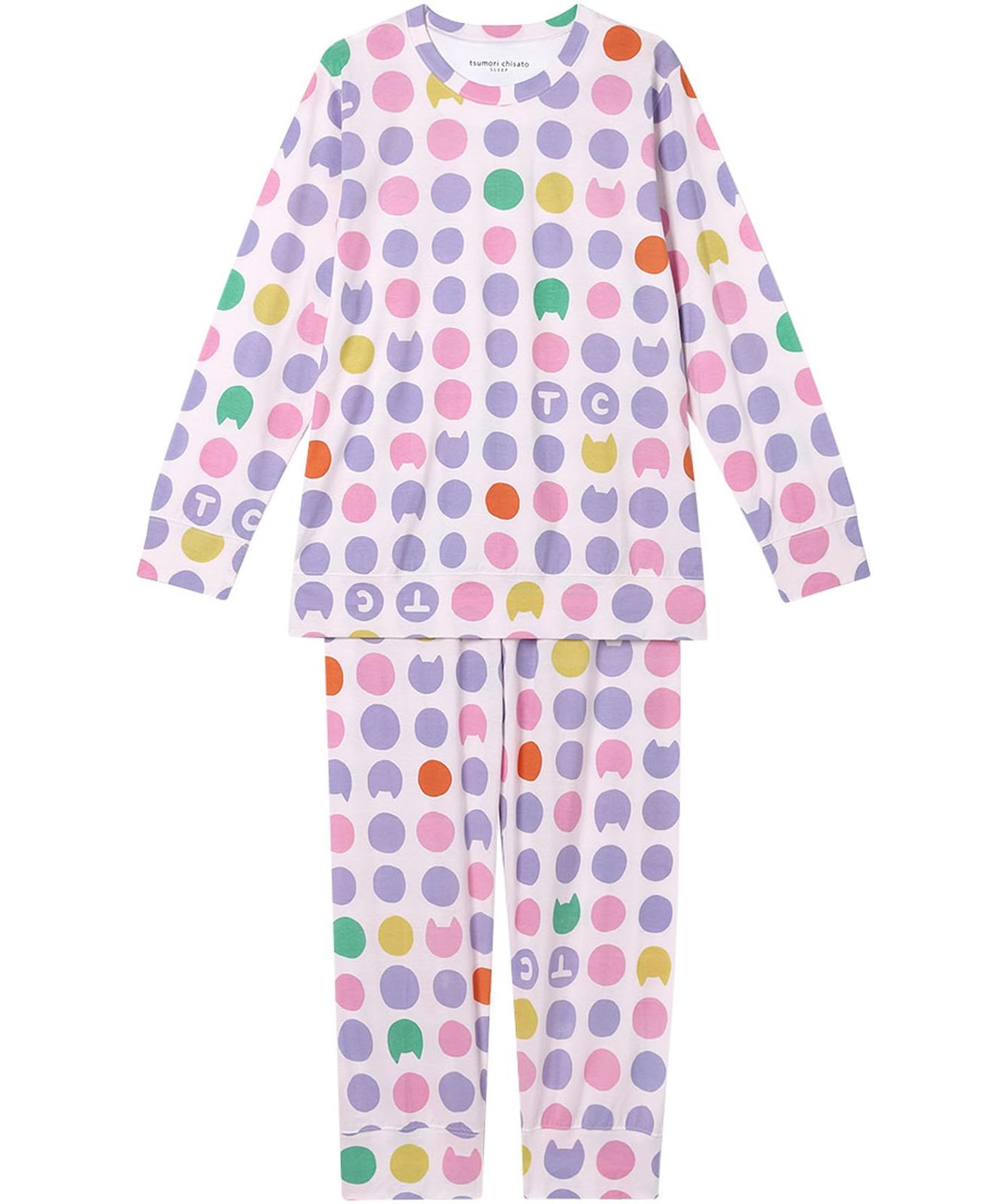 新品 Wacoal RELAX＆SLEEP(ワコール リラックス&スリープ)ツモリチサト パジャマ 綿100%(本体) 天竺素材 長袖 長ズボン UDX598 tsumori chisato SLEEP PI LL
