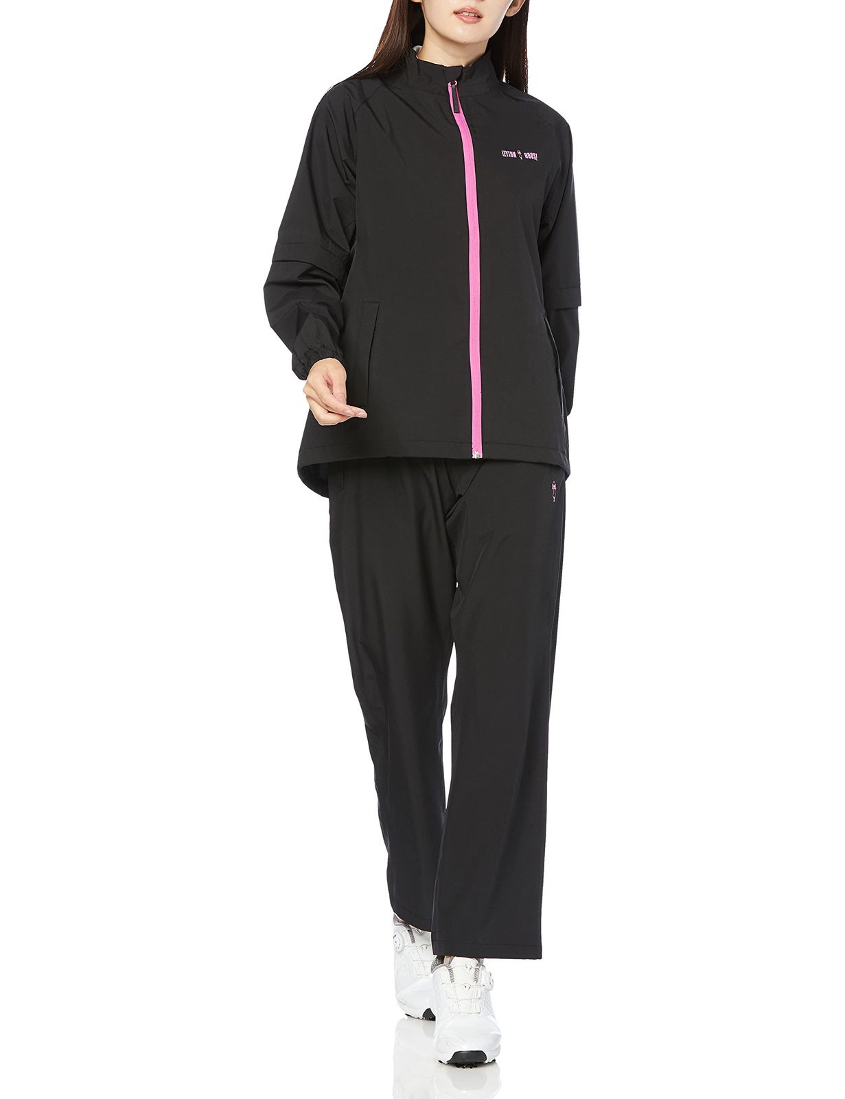 新品 [レイトンハウス] レインウェア レディース ゴルフレインスーツ LEG-201 M ブラック/ブラック