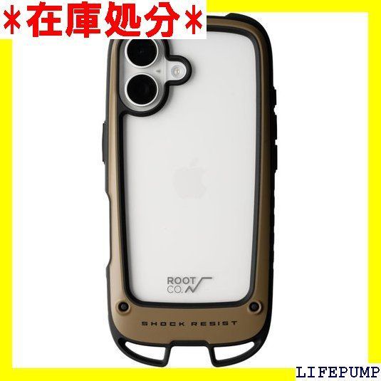 ROOT CO. iPhone16専用GRAVITY Shock Resist Case +Hold. コヨーテ 1628