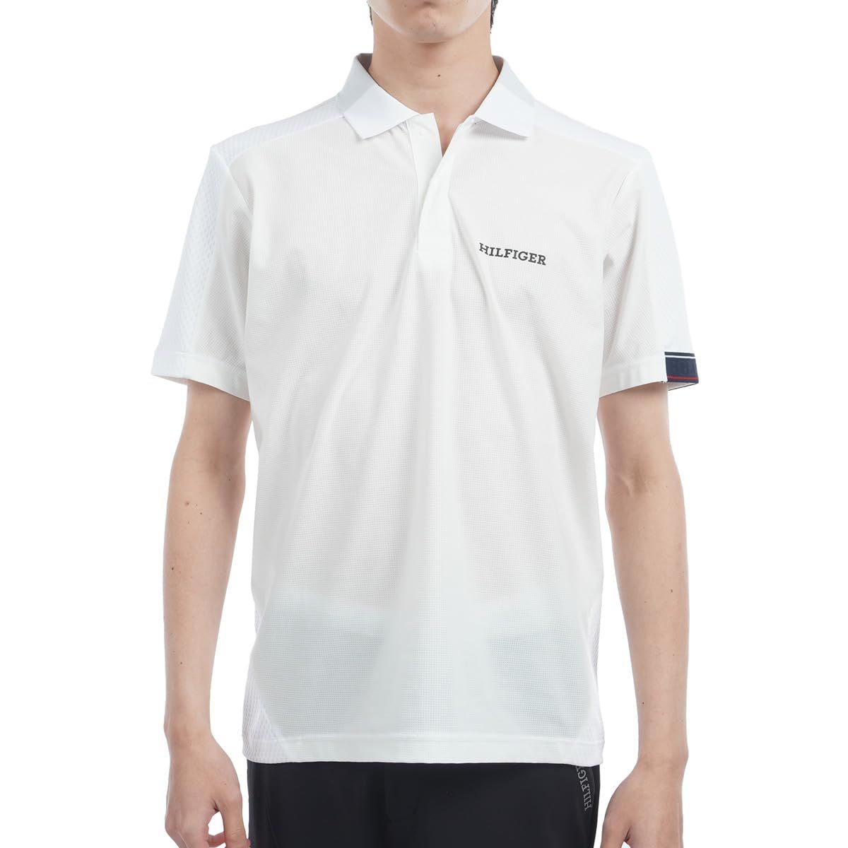 新品 [トミー ヒルフィガー ゴルフ] クラシック TOMMY HILFIGER GOLF(トミーヒルフィガー ゴルフ) ハイブリッド 半袖ポロシャツ THMA538 メンズ ホワイト